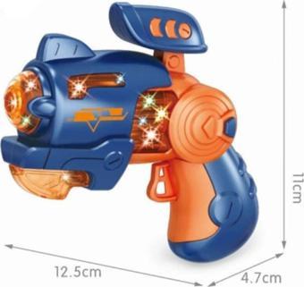 Vardem Işıklı Sesli Projeksiyonlu Tabanca Asortili 3 Renk Sarı Turuncu Turkuaz Işıklı Sesli Gun