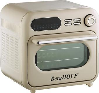 BergHOFF GEM RETRO 18 Litre Vanilya Krem Rengi Airfryer + Fırın