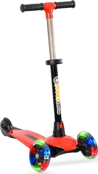 LEDDY KIRMIZI LED IŞIKLI 3 TEKERLEKLİ SCOOTER