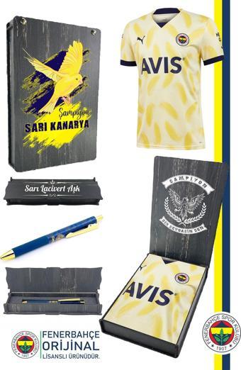 Fenerbahçe Orijinal Forma Kalem Hediyeli Özel Tasarım Hediyelik Ahşap Kutulu