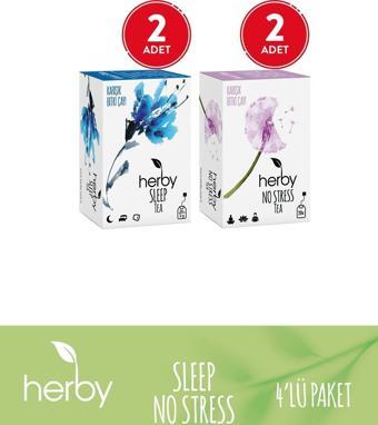 Herby Bitki Çayı 4'lü Rahatlama Paketi (Sleep Tea, No Stress Tea)