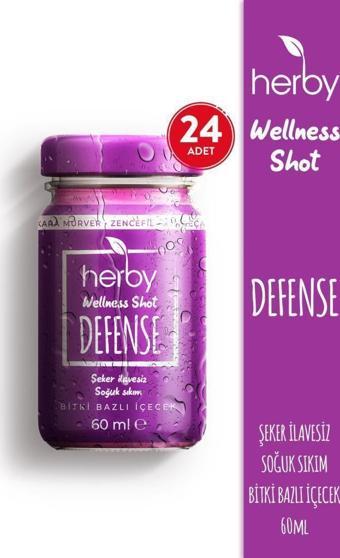 Herby Defense Ginger Shot 24'lü Paket Bağışıklık Desteği Bitki Bazlı İçecek 60 ml