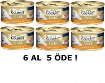 Purina Gourmet Gold Kıyılmış Hindi Etli Kedi Yaş Mama 85 Gr 6 Al 5 Öde