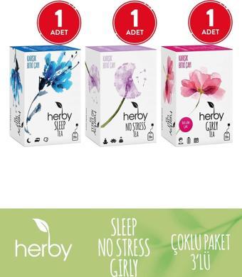 Herby Bitki Çayı 3'lü Özel Gün Rahatlama Paketi (Sleep Tea, No Stress Tea, Girly Tea)