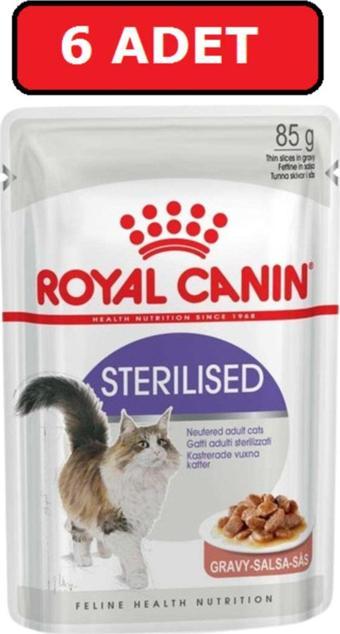 Royal Canin Royal Canın Sterilised Kısır Kedi Yaş Mama 6 Adet X 85 Gr Gravy Soslu