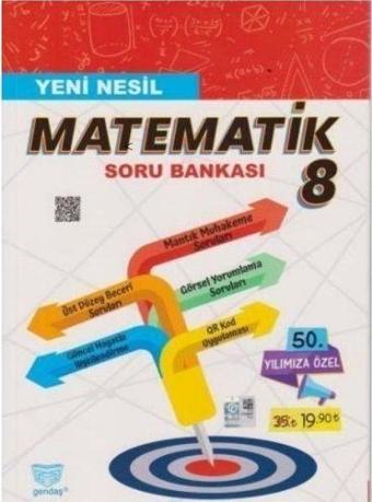 8.Sınıf Matematik Yeni Nesil Soru Bankası Gendaş Yayıncılık - Gendaş Yayınları