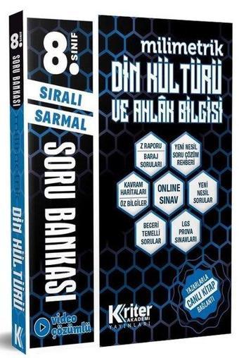LGS Sıralı Sarmal Milimetrik Din Kültürü ve Ahlak Bilgisi Soru Bankası - Osman Karson - Kriter Akademi Yayınları