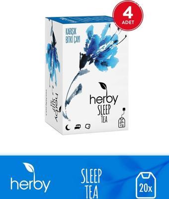 Herby Sleep Tea Uyku Öncesi Rahatlatıcı Pasifloralı Bitki Çayı 4'lü Paket