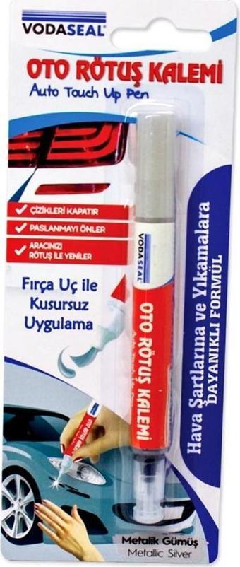 Vodaseal Araç Oto Rötuş Çizik Kalemi Metalik Gümüş Boya Kalemi