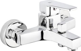 Tema Kare Slim Banyo Bataryası Musluk Krom