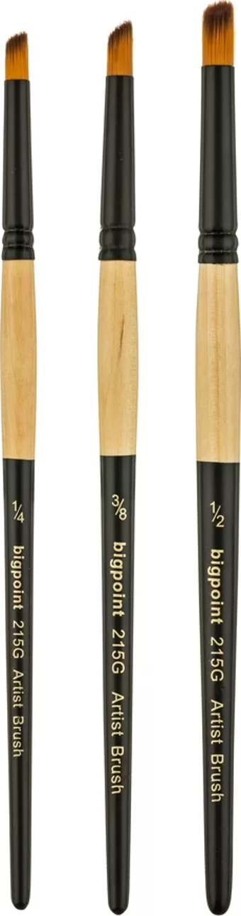 Bigpoint 215G Serisi Sentetik Kıl Geyik Ayağı Fırça No: 1/2