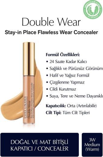 Estee Lauder Double Wear Flawless Concealer Kapatıcı 3W Medium (Warm)