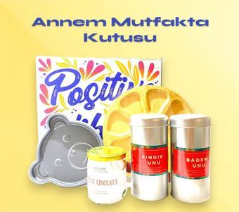 Guruyemiş Box Annem Mutfakta Kutusu - Pankek Tava Fındık Badem Unu Sunum Tepsisi Konsept Hediyelik