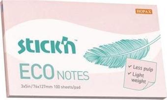 Hopax Not KağıdıStickn 76x127 Eco Notes Patel Pembe 100Yaprak