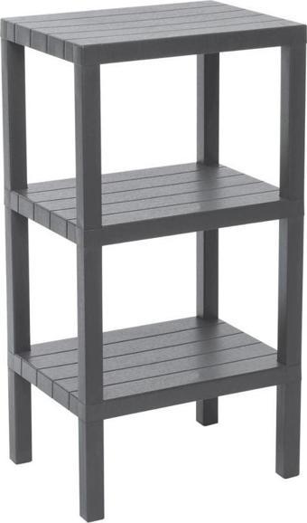 Just Cheap Store 3 Raflı Gri Modüler Ünite Plastik 38X29X74 Cm 