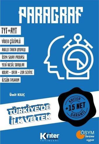 Paragraf-15 Net Garantili-Türkiye'de İlk ve Tek - Ümit Kılıç - Kriter Akademi Yayınları