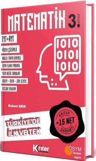 Matematik 3-10 Net Garantili-Türkiye'de İlk ve Tek - Mehmet Aşkın - Kriter Akademi Yayınları