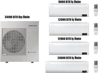 Samsung Windfree™ 9000 +12000+12000+24000 Btu/H Iç Üniteli Ve 34100 Btu/H Dış Üniteli Multi Klima