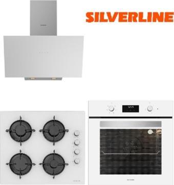 Silverline Ankastre Set (Bo6502W02-Cs5349W01-3481 Beyaz)