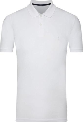 SÜVARİ Erkek Beyaz Slim Fit Polo Yaka T-Shirt