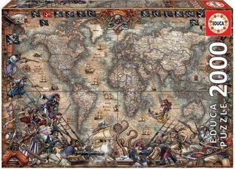 Educa 18008 Pirates Map 2000 Parça Puzzle