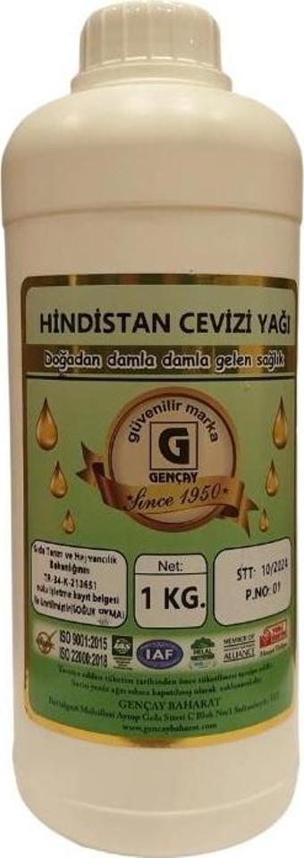 Gençay Hindistan Cevizi Yağı Soğuk Pres 1000Ml