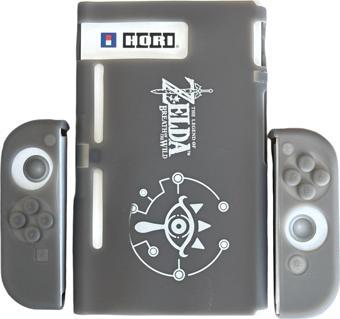 YUES Switch Silikon Kılıf Joy-con Koruyucu Kılıf Zelda Desenli Gri