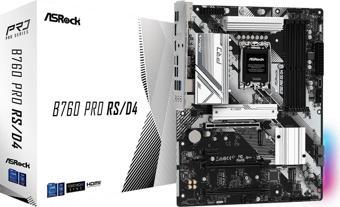 Asrock B760 Pro RS/D4 90-MXBL80-A0UAYZ Intel B760 Soket 1700 DDR4 5333(OC)MHz ATX Gaming (Oyuncu) Anakart