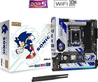 Asrock B760M PG SONIC WiFi 90-MXBKM0-A0UAYZ Intel B760 Soket 1700 DDR5 7200+(OC)MHz mATX Gaming (Oyuncu) Anakart