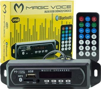 Just Cheap Store Magıcvoıce Usb-400 (V20) Bluetooth/Aux Usb/Sd/Mmc-Mic-Kumandalı Oto Teyp Çevirici Dijital Player (5V/12V) 