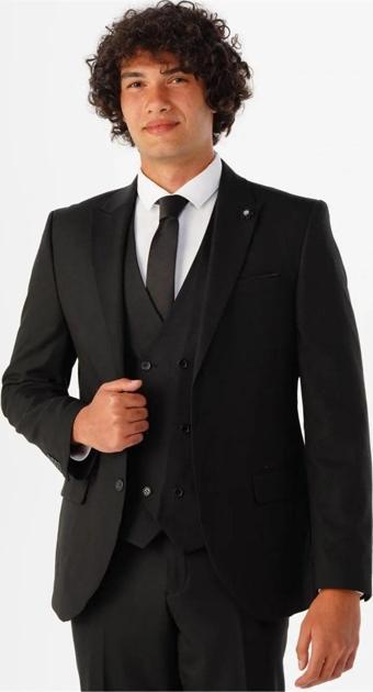 SÜVARİ Yelekli Slim Fit Takım Elbise