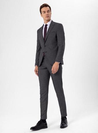 SÜVARİ Normal Bel Slim Fit Siyah Erkek Takım Elbise Tk1006900261