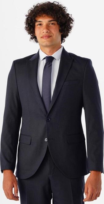 SÜVARİ Slimfit Armürlü Takım Elbise
