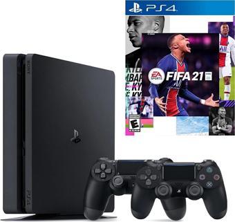 Sony Playstation 4 Slim 500 GB + 2. PS4 Kol + PS4 Fifa 2021