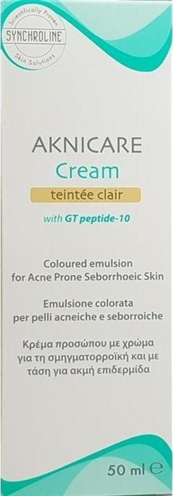 Synchroline Aknicare Cream Teintee Clair 50ml
