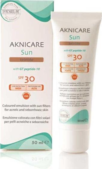Synchroline Aknicare Sun Renkli Güneş Koruyucu Krem SPF30 50ml Teinte