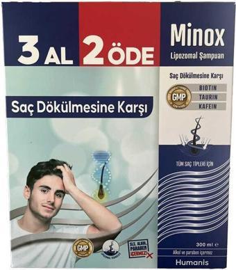 Minox  Lipozomal Şampuan Saç Dökülmesi Karşıtı 3x300ml