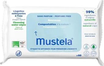 Mustela Parfümsüz Kompostlanabilir Temizleme Mendili 60 Adet