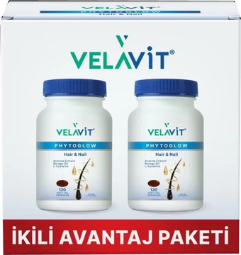 Velavit Phytoglow Hair & Nail 120 + 120 Kapsül Set