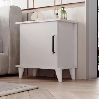 Reyo Home Enda  Adela Raflı Modern Komodin Beyaz