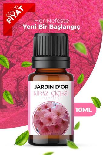 JARDIN D'OR Kiraz Çiçeği Esansiyel Uçucu Koku Yağı Buhurdanlık Yağı Difüzör Esansı Ortam Kokusu 10 ml