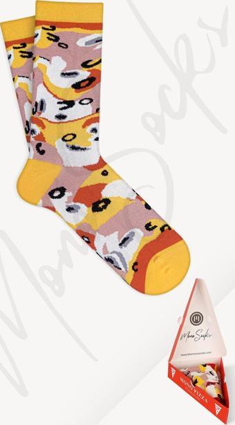 Mono Socks Capricciosa - Tekli Pizza Çorap Çok Renkli 36-41