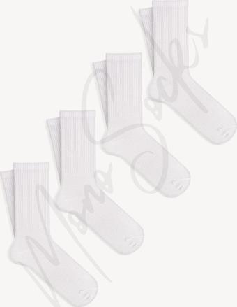 Mono Socks Super Basic 4'Lü Pamuklu Beyaz Spor Çorap Beyaz 36 - 40