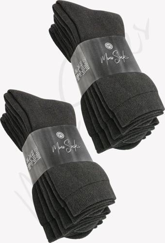 Mono Socks 6'Lı Termal Full Havlu Kalın Çorap Siyah 36-42