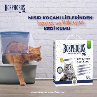 Bosphorus 2 Adet Mısır Koçanı Granülü Doğal Kedi Kumu 8 lt