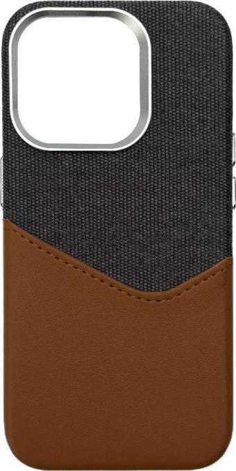 Iphone 15 Elega Deri Kılıf - Kahverengi