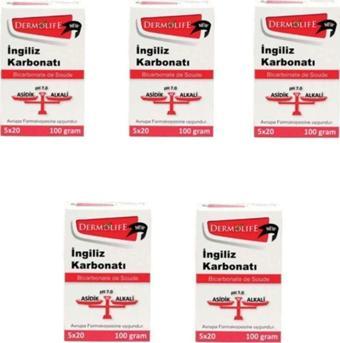 Dermolife İngiliz Karbonatı 100 Gr 5 Adet