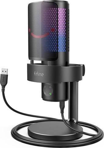 Fifine Ampligame A9 Usb Rgb Oyuncu Yayıncı Bilgisayar Mikrofonu