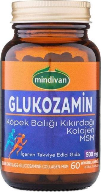 Mindivan Glukozamin Köpek Balığı Kıkırdağı Kolajen Msm 500 Mg 60 Kapsül