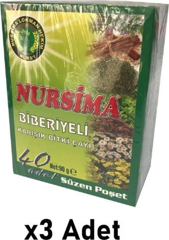 Nursima Biberiyeli Karışık Bitki Çayı 40 Süzen 3 Adet